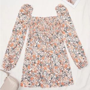 Cupshe Elodie Ditsy Square Neck A-shape Dress